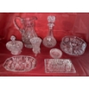 Image 1 : Pin Wheel Crystal Collection - Decanter Water Jug Candy Dish Pickle Plate & more 