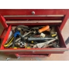 Image 5 :  red rolling two piece tool box with all consents