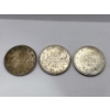 Image 1 : 3 Silver Canadian Dollars From 1962-1963-1964 80% Silver 70.1g 