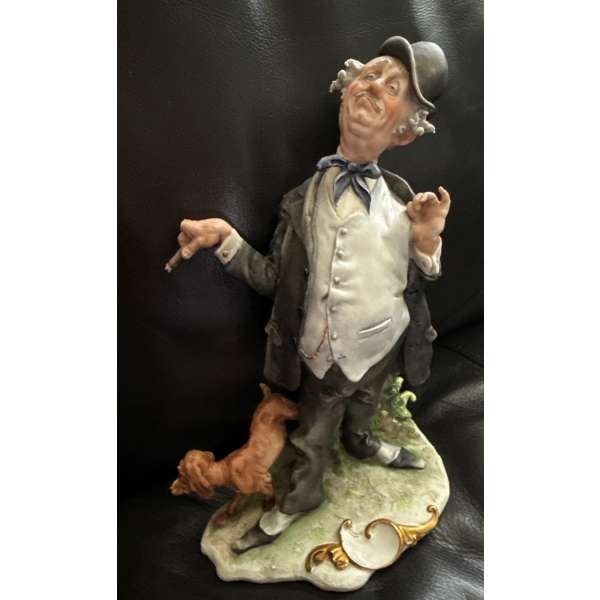 Capodimonte Porcelain Figurine By G. Calle, 10T, Finger Damaged But Included For Repair 