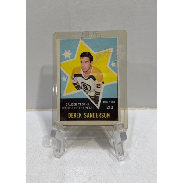 Derek Sanderson Rookie Printing Error Hockey Card