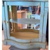 Image 4 : Blue Painted Wood Wall Cabinet with Wire Mesh Door