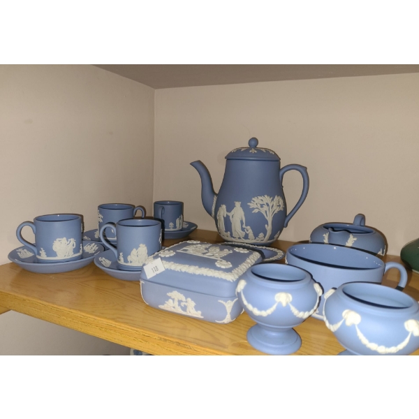 Wedgwood Jasperware Teapot, Cups and More!
