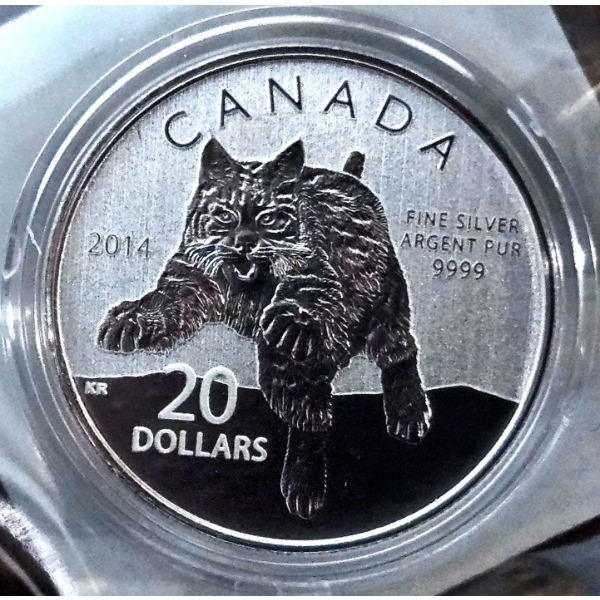 2014 $20 for $20 The Bobcat - 99.9% Fine Silver Coin - #1
