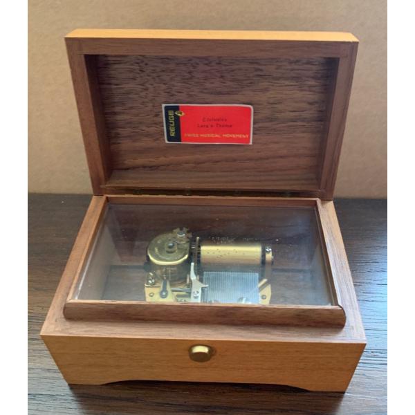 Wooden Music Box - Reuge Edelweiss 'Lara's Theme' Swiss Musical Movement 