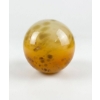 Image 2 : Art Glass Spheres, Orange and Clear, 4.5" Diameters