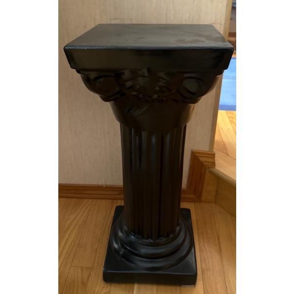 Black Ceramic Pillar - 23In Tall 