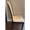 Image 7 : 5 Piece Contemporary Dining Set w/ Glass Top & Genuine Leather Upholstery