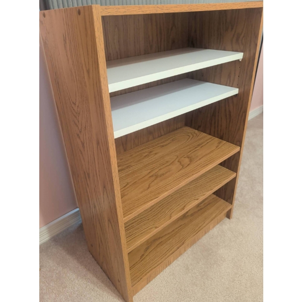 Wooden Furniture Including Bookshelf and Folding Tables