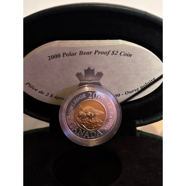 2000 $2 Path of Knowledge: Polar Bear - Sterling Silver Coin