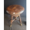 Image 2 : Wooden Stool w/ Adjustable Height and Claw Feet 14" Diameter Top, 19 T