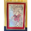 Image 2 : Two Framed Needle point Art Work Wall Hangings  8"x 10" tall