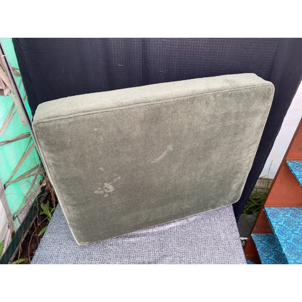 Green Upholstered Sofa Bed with Mattress
