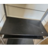 Image 4 : Vertical Computer Station w/ Keyboard Shelf, Metal w/ Black MDF 31.5 W, 16 D, 64 T 