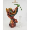 Image 1 : Handcrafted 15-Inch Polychromatic Figure with Glass Component