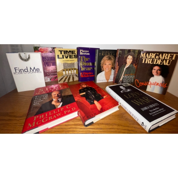 Assorted Interest Book Collection Margaret Trudeau Rosie O'donnell & More