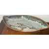 Image 4 : 'Molcajete' Granite Mortar & Pestle w/ Studio Pottery Abstract Leaf Glazed Dish