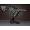 Image 3 : Baccarat Crystal Falcon 10'Tall w/ Kaiser Bisque Rectangular Vase & Pewter Eagle In Flight 