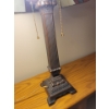 Image 3 : Twin Tiffany Inspired Table Lamps - Stained Glass w/ Wraught Iron Base - Pull Chord 17T