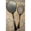 Image 2 :  Gold-Toned Vintage Vanity Set (Hand mirror& Brush)-Handpainted