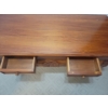 Image 5 : Antique Chestnut Console Table / Buffet / Secretariat 34x15x31 w/ Claw Foot Upholstered Chair