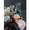 Image 11 : Teapot, Mugs and Assorted Glassware- Tallest vase: 7 T