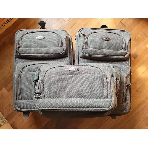 Travel Accessories - Camo Green Luggage Set (4 Pieces)