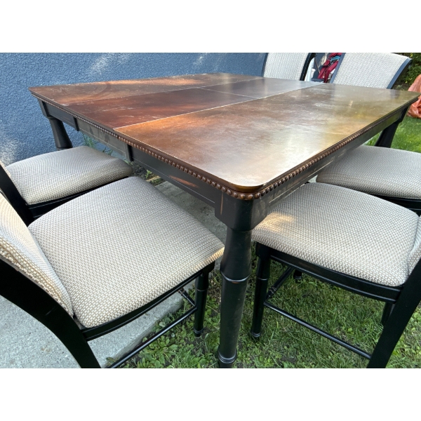 Dinning Table With Six Chairs (60" X 60" X 37")