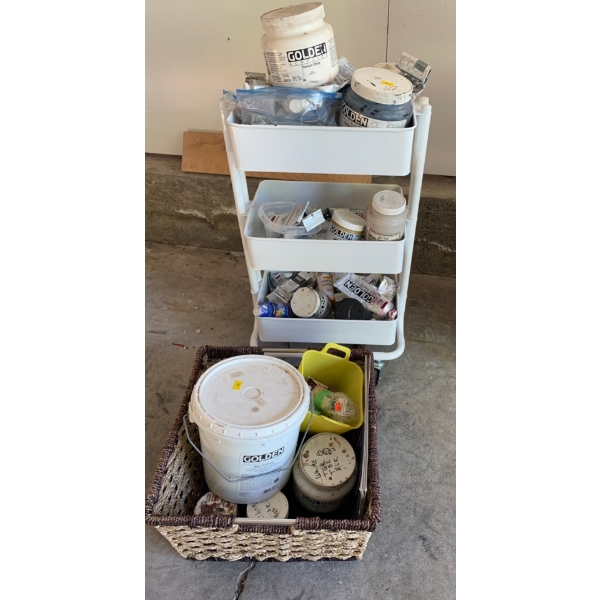 Artist Paints Collection In Trolly