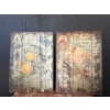 Image 1 : Pair of Wood Art Prints By Fujian Furen Wood Industry, 19.5x27.5
