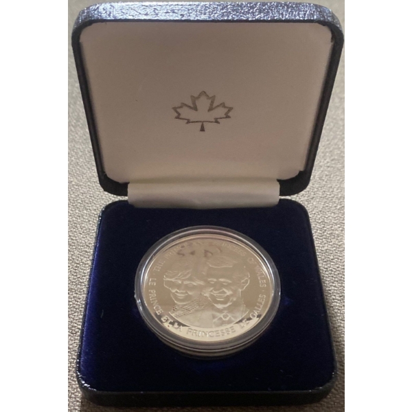 1982 Royals of Wales Proof Dollar 92.5% Silver 24 Grams