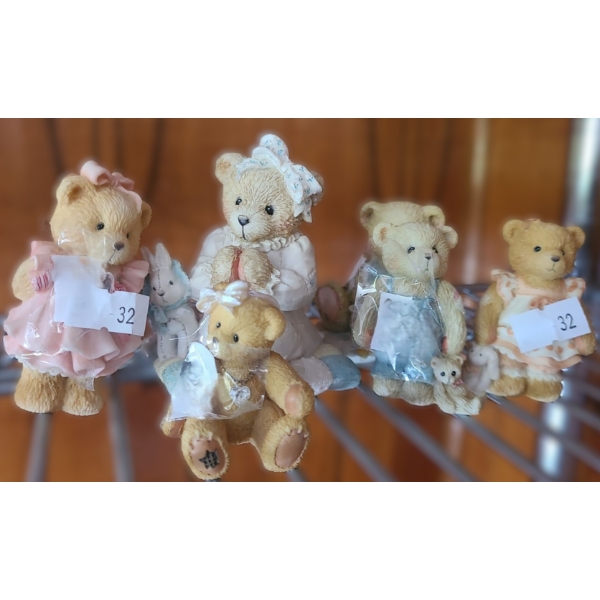 Cherished Teddies-Patrice, Child of Love, Benji, April, Child of Kindness,Child of Hope-Tallest: 3 T