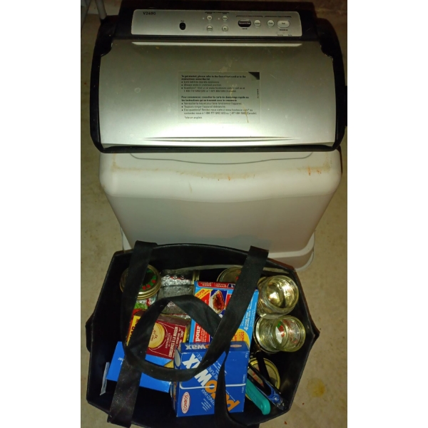 Food Saver Sealer  Model#: V2490 W/ Assorted Canning Supplies & Jars