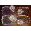 Image 1 : Federal Glass Company Yorktown Iridescent Bubble Thumb Snack Sets (4)