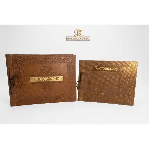 Vintage Photo Albums 1950s Art Deco-Style Embossed Covers 