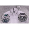 Image 2 : Swarovski Crystal Bear with a Fish in it's mouth and Crystal Orbs New Brunswick and Swarovski Logo