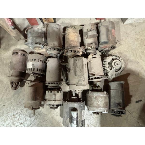 Collection of alternators, generators and electric motors lots of salvageable copper