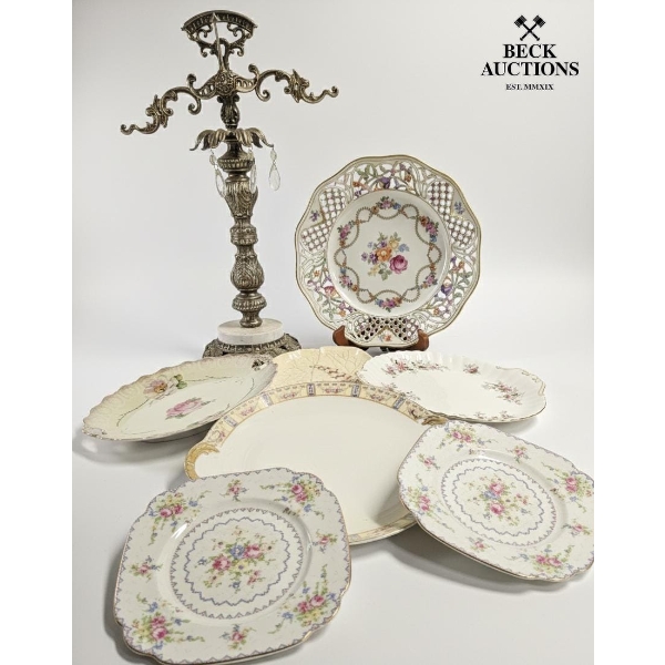  collection of plates ( Bavaria porcelain  "Chateau Dresden , 2 Royal Albert Petit Point ....