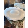 Image 3 : vintage Fenton milk glass, small 6” and large 8” baskets with milk glass ashtray 8.5”width