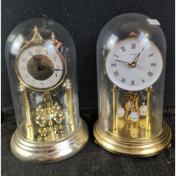 BIRKS & KUNDO Gold Tone Anniversary Clocks 10"Tall