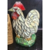 Image 7 : Stained Glass Rooster Lamp, Storage Basket, Frame, and Lighthouse Ceramic Piece