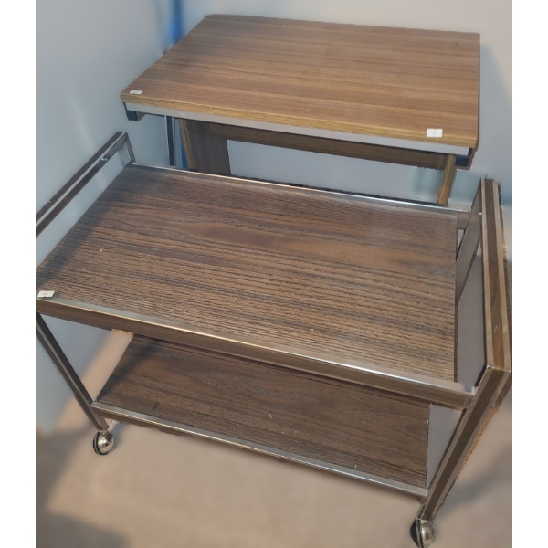 Wheeled Table 24 W, 16 D, 25.5 and TV Trolly 27.5 W, 14 D, 22 T 