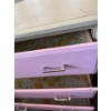 Image 2 : Pair of White/Pink Painted Dressers, Large one is 28W, 16D, 46T 