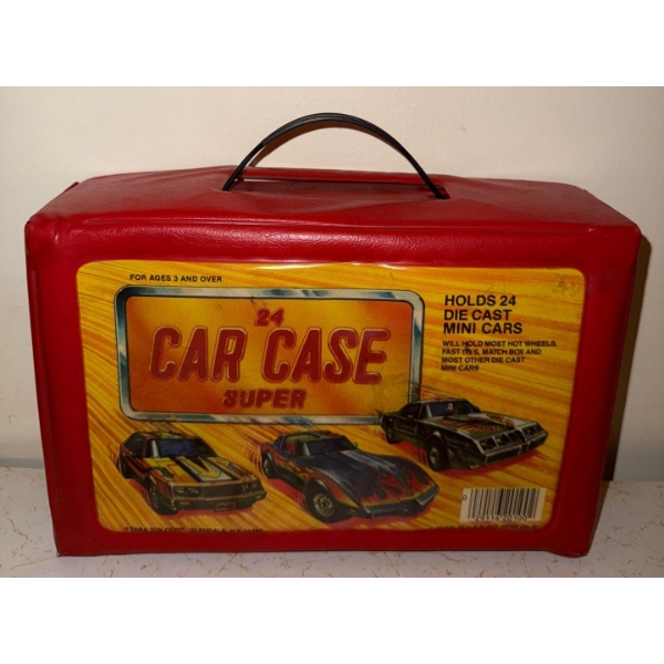 Tara Toy 24 Car Case To Hold Mini Cars Like Hot Wheels & Match Box- Full Of Mini Cars