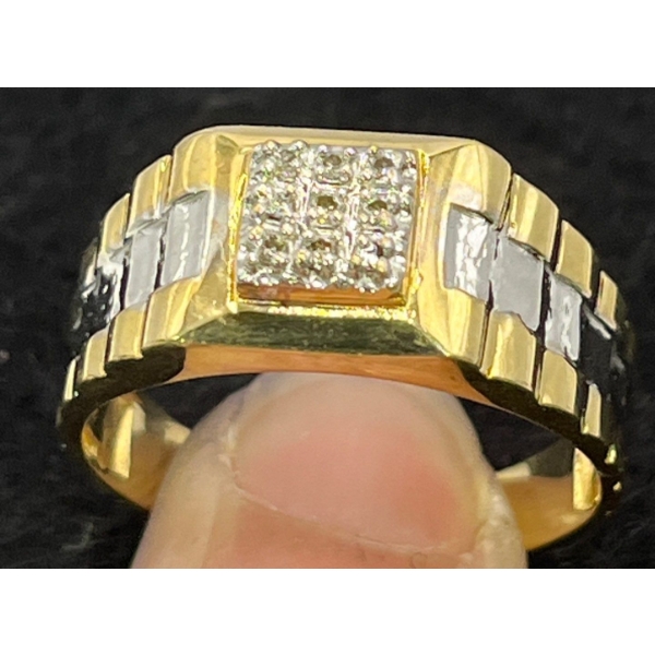 10K Gold and Diamond Ring (total weight 3.9g)