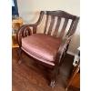 Image 3 : Armchair in an Empire style, crafted from dark wood with scrolled arms and distinctive carved feet