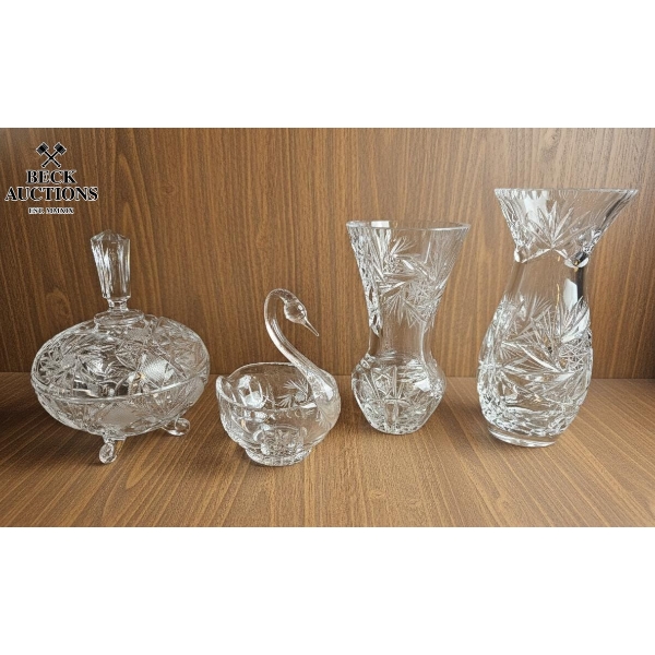 Vintage, Hand-Cut Lead Crystal Pieces.