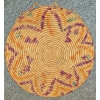 Image 2 : Mid Century Kilim Style Art Panels w/ Round Woven Prayer / Meditation Matt 27"Diameter