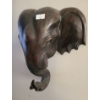 Image 1 : Carved Wood Elephant Wall Decor 10 W, 11 T