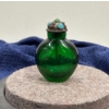 Image 1 : Green Glass Snuff Bottle with Spoon 2H 